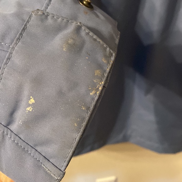 Lands end blue cinch waist rain jacket size small - Picture 8 of 8